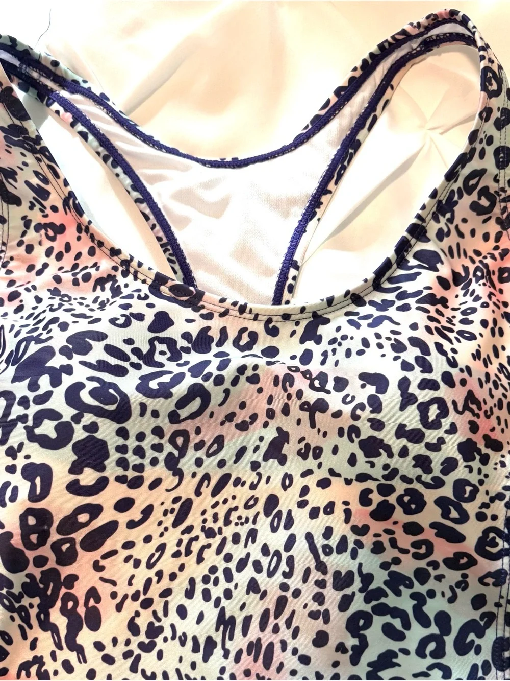 Nicole Miller Studio Multicolor Leopard Print Swimsuit, Women’s size S NWOT